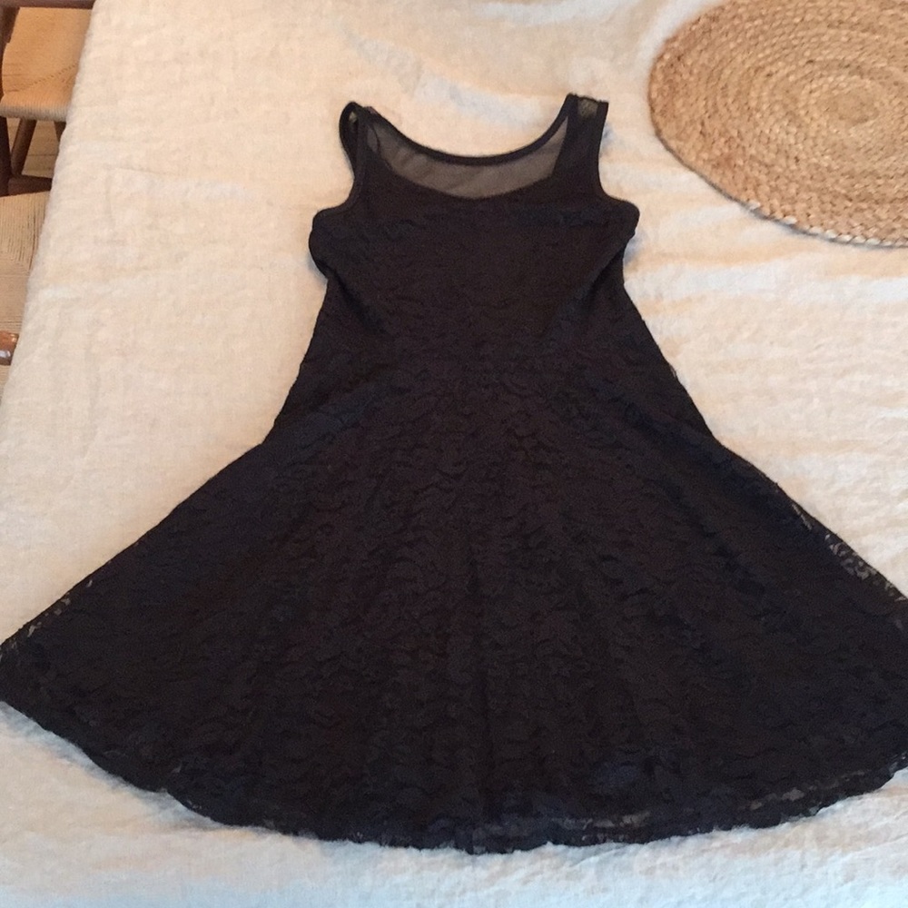 AQUA lace black party dress